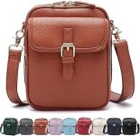 Leather Crossbody Bag for Women,Anti-Theft Messenger