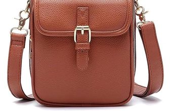 Leather Crossbody Bag for Women,Anti-Theft Messenger