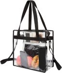 BAGAIL Clear Bags 12x6x12 Stadium Approved Clear Tote