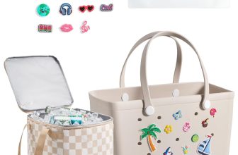 BAGSMART Large Beach Bag for Women with Cooler, Rubber