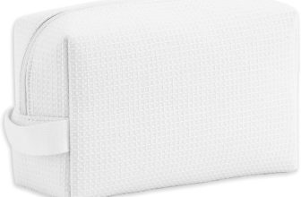 DYSHAYEN Waffle Makeup Pouch Bag, Small Travel Cosmetic