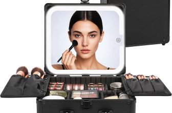 Relavel Makeup Bag with LED Mirror, Makeup Box Travel