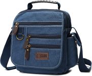 Mens bag Canvas Shoulder Bag Small Messenger Crossbody