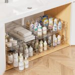 Vtopmart 4 Pack Bathroom Organizer, 2 Tier Clear Under