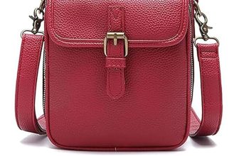 Leather Crossbody Bag for Women,Anti-Theft Messenger