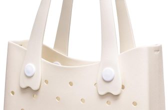 Larcenciel Rubber Tote Bag, Perforated Design