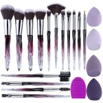 XMOSNZ Makeup Brushes 15pcs Make up Brushes Crystal