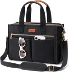 Canvas Tote Bag for Women, 15-Pockets Work Laptop Tote