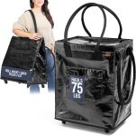 CleverMade Hauler Rolling Tote Bag, 90L Collapsible