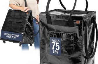 CleverMade Hauler Rolling Tote Bag, 90L Collapsible