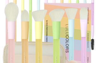LULUCOLORS 18-Pcs Makeup Brush Set for Beginners -