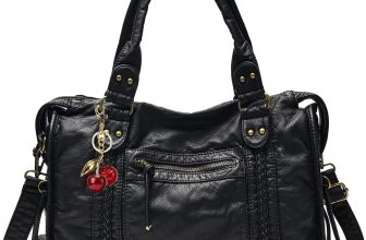 Crossbody Bag for Women,Large Vintage Washed Leather