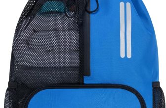 Swim Bag Mesh Drawstring Backpack with Shoe Compartment