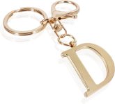 LAXPICOL Gold Letter A-Z Keychain for Women Bag Charms