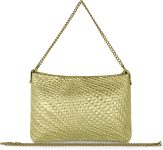 Italian Genuine Metallic Suede Crossbody Bag for Women