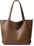 WLLWOO Soft Vegan Leather Tote Bag for Women Large
