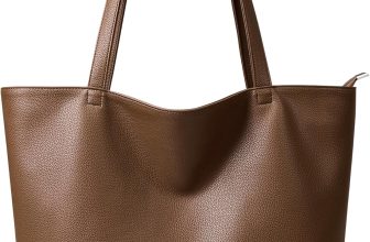 WLLWOO Soft Vegan Leather Tote Bag for Women Large