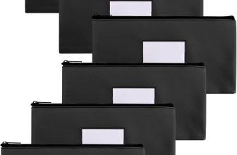 6 Pack Money Bags with Zipper for Cash | 11.25" x 6.25"