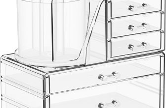Clear Acrylic Makeup Organizers for Vanity,Countertop,3
