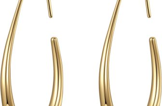 Lightweight Teardrop Hoop Earrings for Women - 14k Gold
