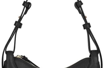 Faux Leather Saddle Bag for Women Shoulder Bag Crescent