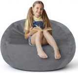 2FT Bean Bag Chair with Ultra Soft Velvet Cover Bean