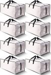 HOMESURE 8 Pack Large Strong Moving Bags with Zippers &