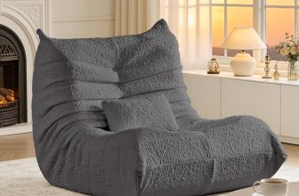 Bean Bag Chair for Adults - Large Bean Bag with Lumbar