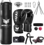Mesetast Punching Bag for Adults, 4ft Heavy Boxing Bag