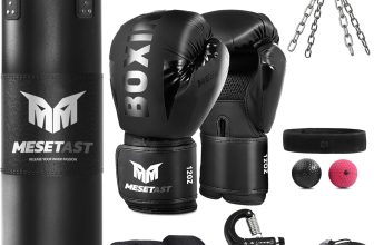 Mesetast Punching Bag for Adults, 4ft Heavy Boxing Bag