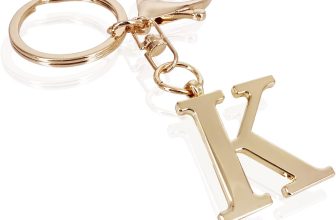 LAXPICOL Gold Letter A-Z Keychain for Women Bag Charms