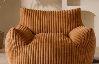 Giant Plush Bean Bag Chair for Adults with Armrests -