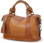 HESHE Womens Genuine Leather Purse Satchel Tote Bags