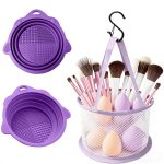 Makeup Brush Cleaner Mat & Drying Basket, Makeup Brush