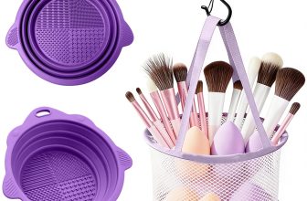 Makeup Brush Cleaner Mat & Drying Basket, Makeup Brush
