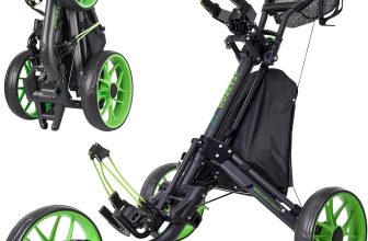 EASEGO Golf Push Cart 3 Wheel : Golf Bag Cart Foldable