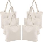 Segarty 6 Packs Large Canvas Tote Bags, 20X15 Inch