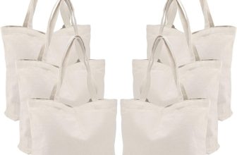 Segarty 6 Packs Large Canvas Tote Bags, 20X15 Inch