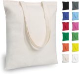 TOPDesign 12-Pack Economical 16"x15" Cotton Tote Bags,