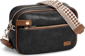 OFY Crossbody Bag for Women, Small Vegan Leather Purse