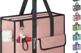 BALEINE Large Utility Tote Bag with Reinforced Bottom,