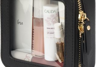 Popvibe Clear Makeup Bag Travel Cosmetic Case