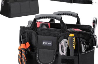 TICONN Heavy Duty Tool Bag with Multi-Pockets, Portable