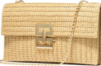 SWEETV CHUNLI Straw Purse Woven Beach Bag Summer Clutch