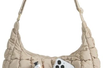 BAGSMART Quilted Crossbody Bag for Women, Lightweight