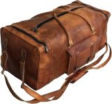 Large Leather 32 Inch Luggage Handmade Duffel Bag Carry