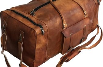 Large Leather 32 Inch Luggage Handmade Duffel Bag Carry