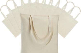 Carbrea 12 Pack Canvas Tote Bag - Lightweight Thin Tote