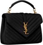 Medium College Bag in Black by SAINT LAURENT
