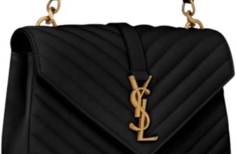 Medium College Bag in Black by SAINT LAURENT